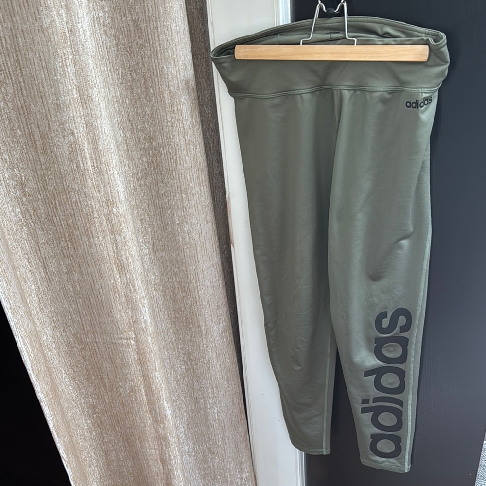Adidas Green Leggings Athletic Wear